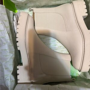 Sam Edelman Off-White Combat Boots
